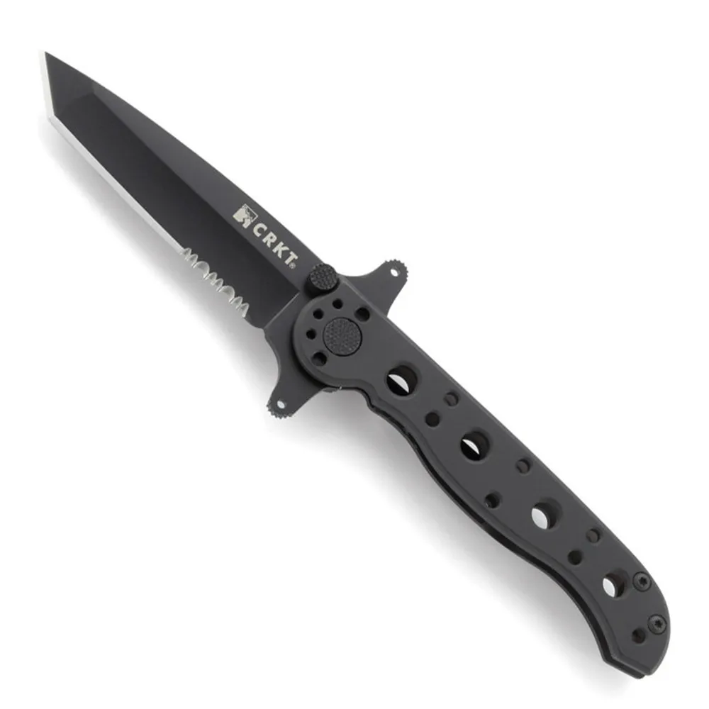 CRKT M16 Special Forces - Tanto - Partial Serration - Black Handle (M16-10KSF)