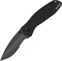 Kershaw Blur Serrated - Black W/Glass Breaker (1670GBBLKST)