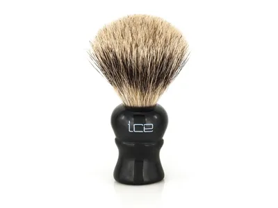 Ice Shave Brush - Pure Badger (Black) (ISB-PB1)