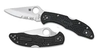 Spyderco Delica 4 - Partial Serration - Black FRN (C11PSBK)