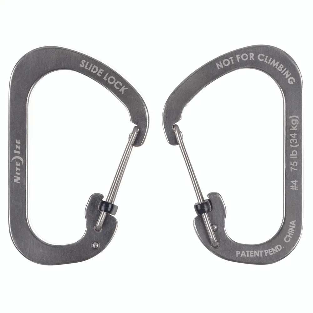 Nite Ize SlideLock Carabiner #4 - Stainless Steel (CSL4-11-R6)