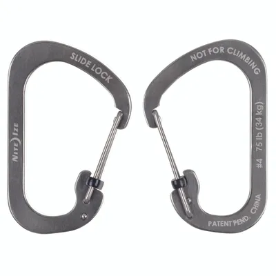 Nite Ize SlideLock Carabiner #4 - Stainless Steel (CSL4-11-R6)