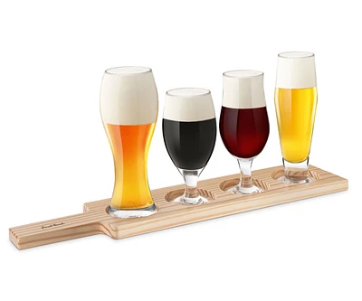 Final Touch Beer Tasting Set - 6pc (Light wood) (GBT104)