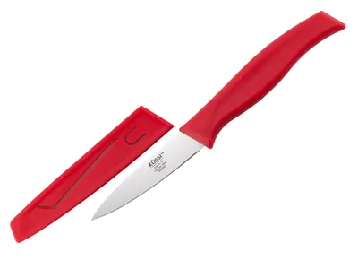 Kussi 3" Paring Knife with Sheath - Red (8000RD)
