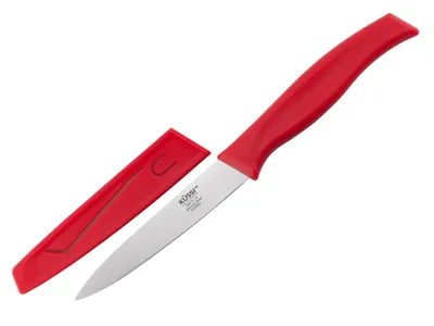 Kussi 4" Paring Knife with Sheath - Red (8100RD)