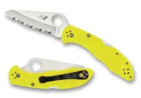 Spyderco Salt 2 - Fully Serrated - Yellow FRN (C88SYL2)