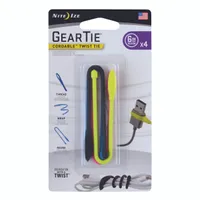 Nite Ize Gear Tie Cordable Twist Tie 6" - 4pk - Assorted (GTK6-A1-4R7)