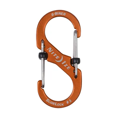 Nite Ize S-Biner SlideLock #3 Aluminum - Orange (LSBA3-19-R6)