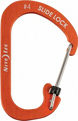 Nite Ize Carabiner SlideLock #4 Aluminum - Orange (CSLA4-19-R6)