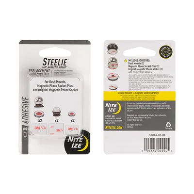 Nite Ize Steelie Universal Replacement Kit for Dash Mount + Phone Socket (STUAR-01-R8)