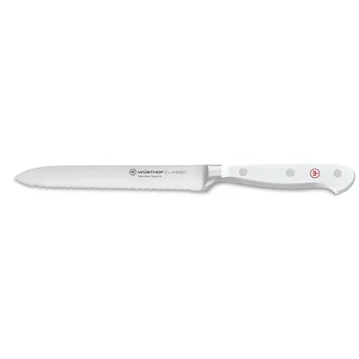 Wusthof Classic White 5" Serrated Utility Knife (1040201614)