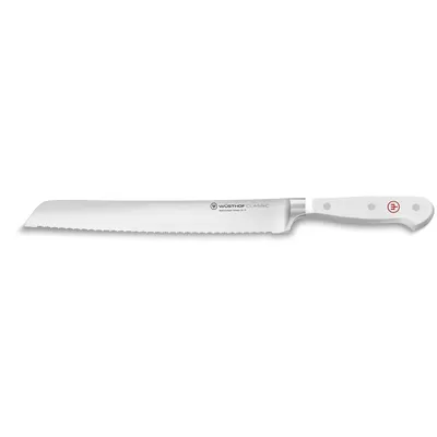 Wusthof Classic White 9" Double Serrated Bread Knife Hollow Ground (1040201123)