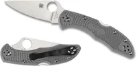 Spyderco Delica 4 Grey FRN Plain Edge (C11FPGY)