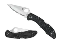 Spyderco Delica 4 Black FRN Serrated Edge (C11SBK)