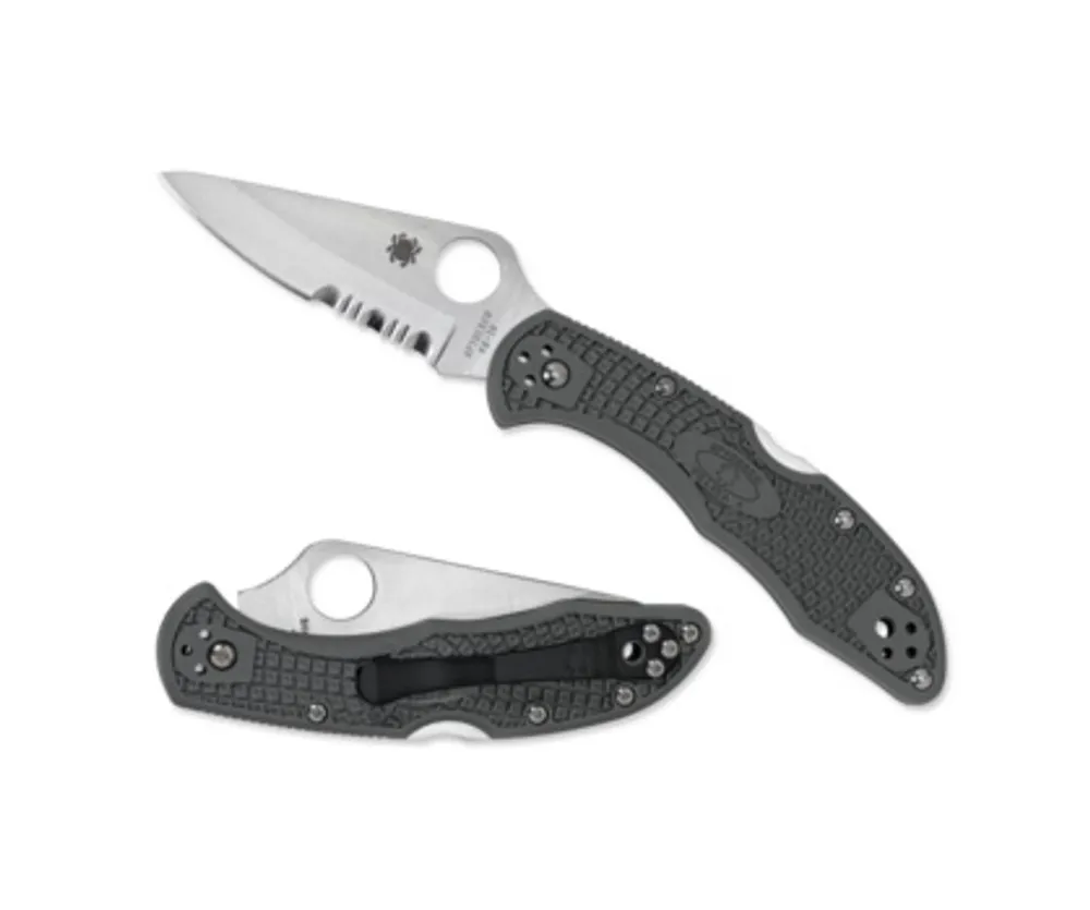 Spyderco Delica 4 Foliage Green FRN Combination Edge (C11PSFG)