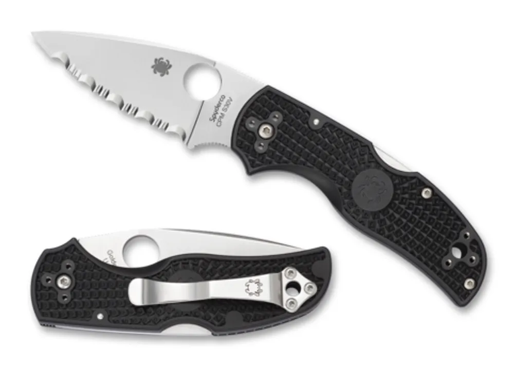 Spyderco Native 5 Black FRN Serrated (C41SBK5)