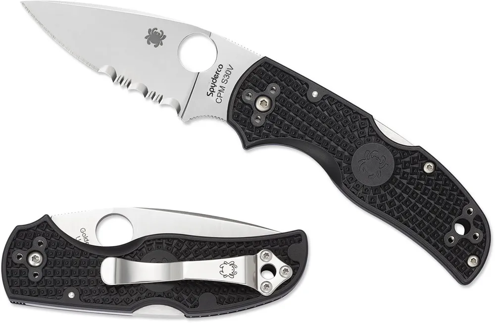 Spyderco Native 5 Black FRN Combination Edge (C41PSBK5)