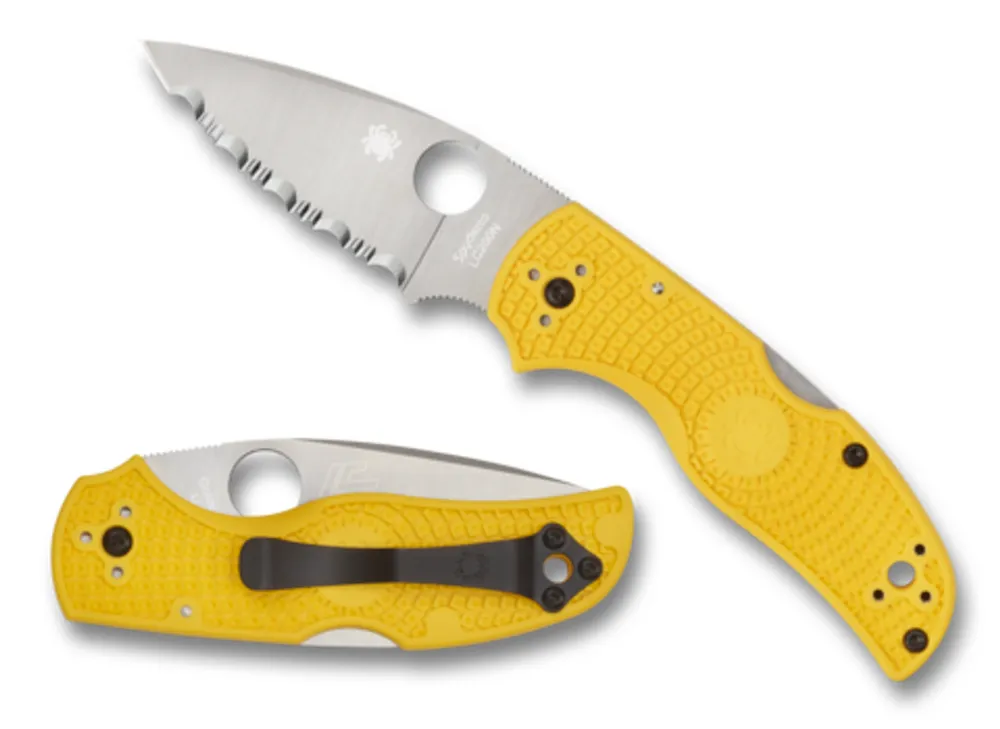 Spyderco Native 5 Salt Yellow Serrated (C41SYL5)