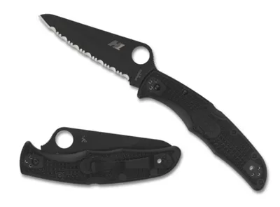 Spyderco Pacific Salt 2 Black FRN Black Blade Serrated (C91SBBK2)