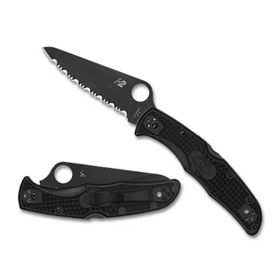 Spyderco Pacific Salt 2 Black FRN Black Blade Serrated (C91SBBK2)