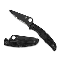 Spyderco Pacific Salt 2 Black FRN Black Blade Serrated (C91SBBK2)