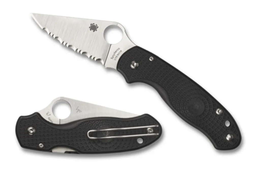 Spyderco Para 3 Black FRN Serrated (C223SBK)