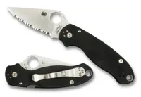 Spyderco Para 3 Black G10 Serrated (C223GS)