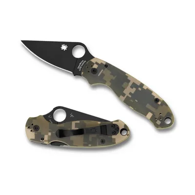 Spyderco Para 3 Camo G10 Black Blade (C223GPCMOBK)