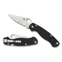 Spyderco Para Military 2 Black G10 Serrated (C81GS2)