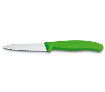 Victorinox Swiss Classic Paring  Knife 3.25" Serrated Green (6.7636.L114)