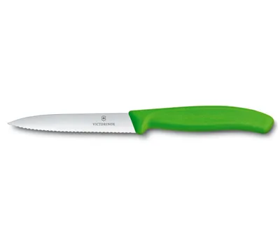 Victorinox Swiss Classic Paring Knife 4" Serrated Green (6.7736.L4)