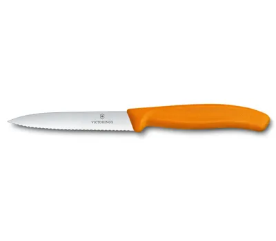 Victorinox Swiss Classic Paring Knife 4" Serrated  Orange (6.7736.L9)