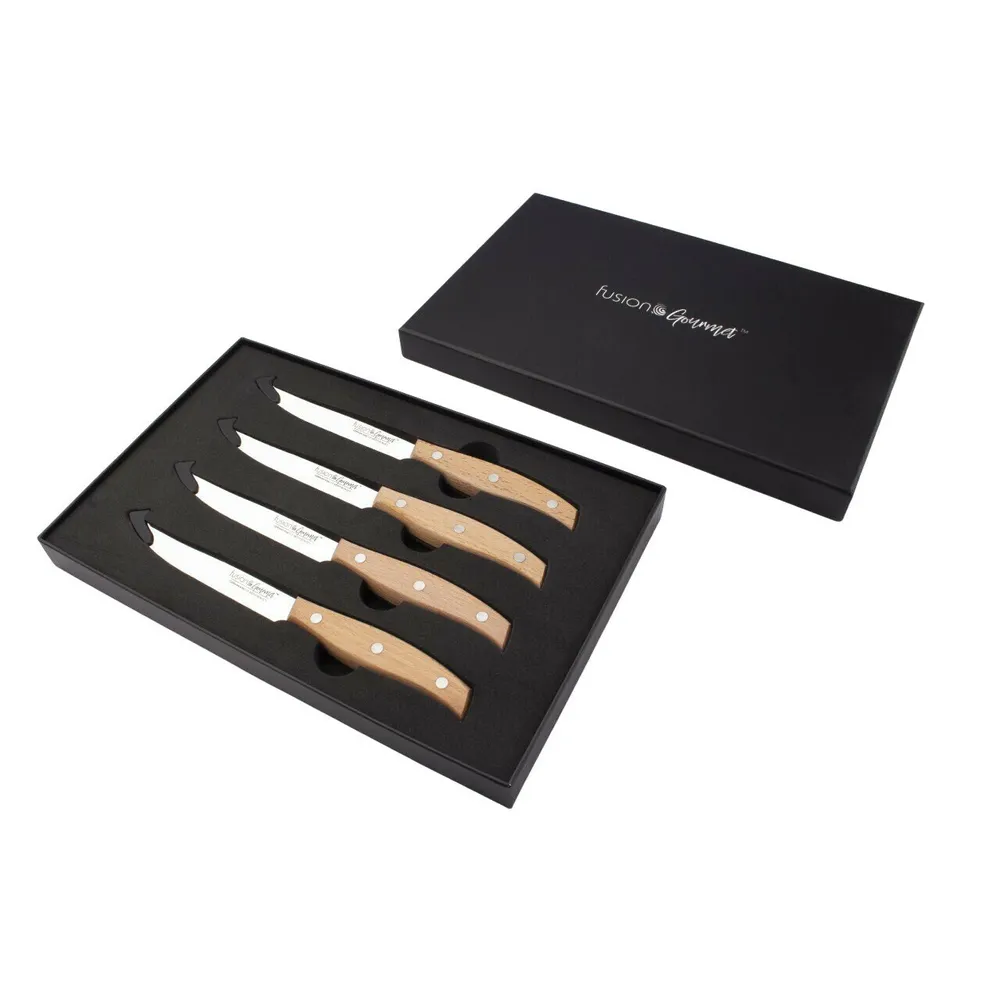 Fusion Gourmet 4pc Steak Knife Set Beech (6820-13)