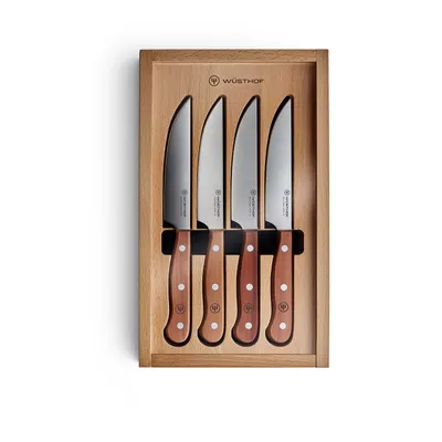 Master Chef Jumbo Walnut Steak Knives Set, 8-pc