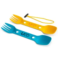 UCO Gear Utility Spork 2 Pack With Tether Gold/Sky (F-SP-UT-2PKBULK-GOLD-SKY)