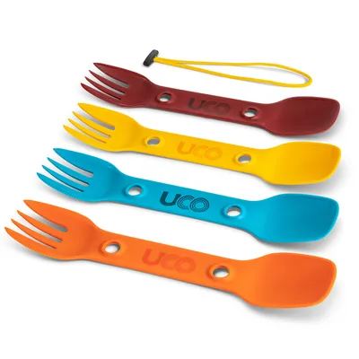 UCO Gear Utility Spork 4 Pack With Tether Classic (F-SP-UT-4PK-CLASSIC)