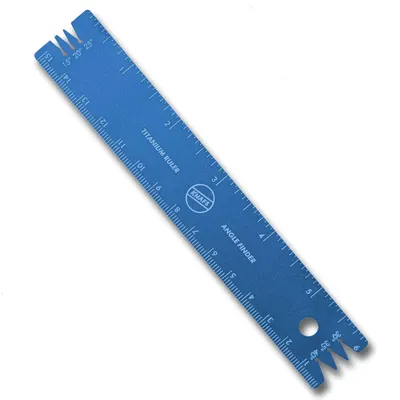 Knafs Titanium Ruler + Knife Angle Finder Blue (KNAFS-00018)
