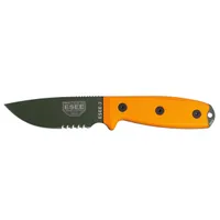 ESEE-3S OD Plain Edge Orange G10 with Modified Pommel & Black Sheath (ESEE-3SM-OD)