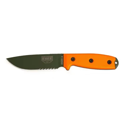 ESEE-4 OD Green Serrated Orange G10 (ESEE-4S-KO-OD)