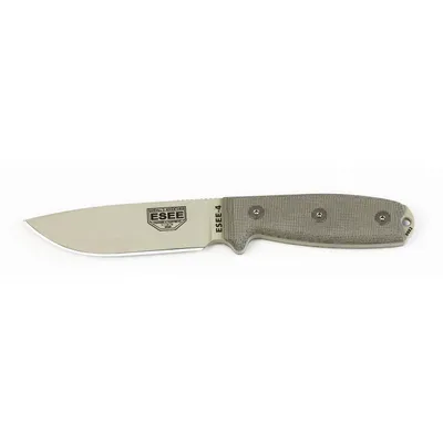 ESEE-4 Desert Tan Plain Edge Micarta (ESEE-4P-KO-DT)