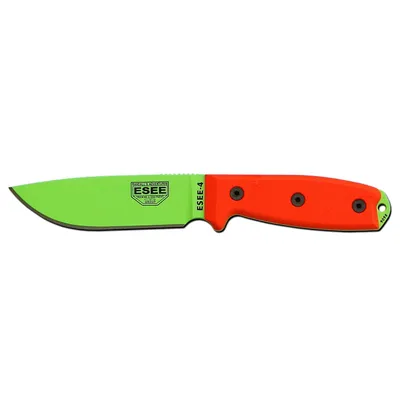 ESEE-4P Venom Green Orange G10 with Black Sheath (ESEE-4P-VG)