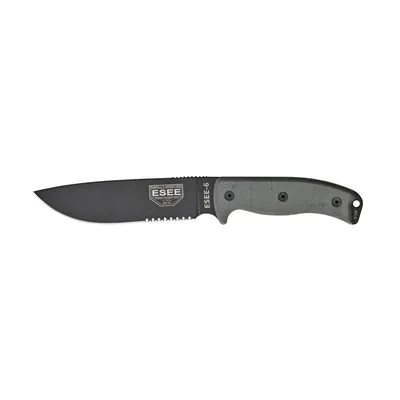 ESEE-6 Black Serrated Micarta (ESEE-6S-KO)