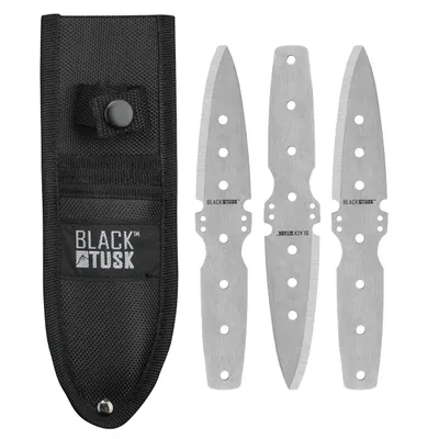 Black Tusk Chisel Throwing Knife 7" 3pc (8000-01)