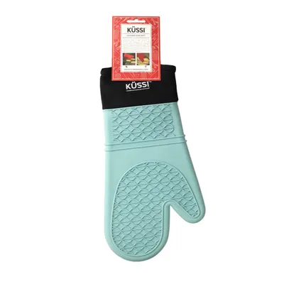 Kussi Silicone Oven Mitt Removable Liner Ice Blue (KUSSMIB-1)