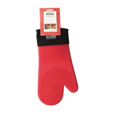 Kussi Silicone Oven Mitt Removable Liner Cherry (KUSSMCH-1)