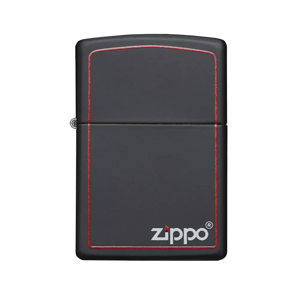 Zippo Matte Black with Border (218ZB)