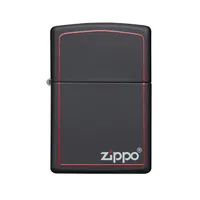 Zippo Matte Black with Border (218ZB)