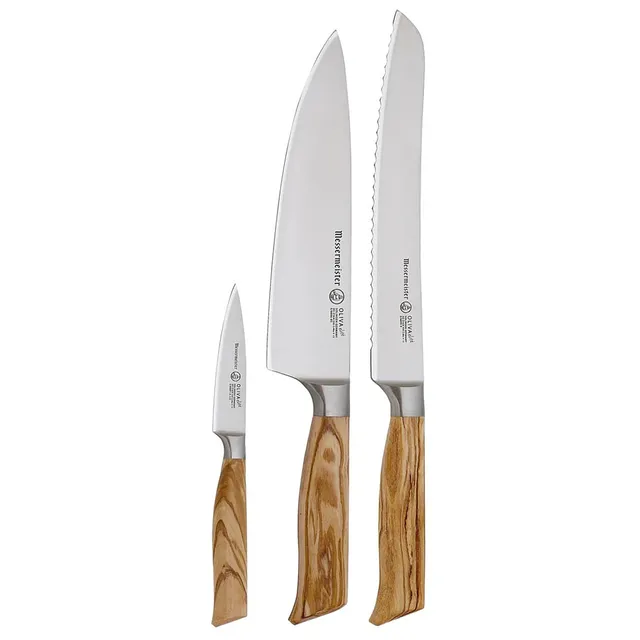 Messermeister Oliva Elite 7 Inch Kullenschliff Santoku Knife