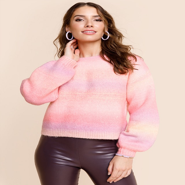 Alicia Ombré Balloon Sleeve Sweater