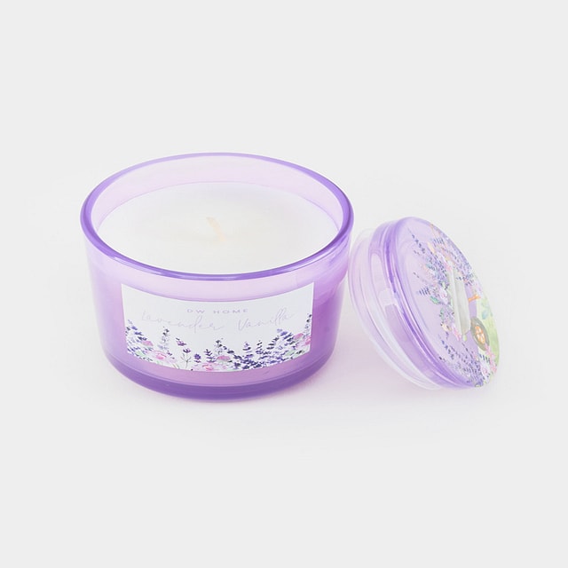 Amethyst and Clear Quartz Crystal-Infused Soy Wax Candle